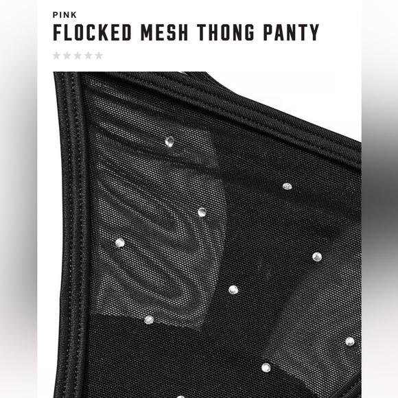 NWT Victoria’s Secret PINK mesh rhinestone shine thong S Small - Picture 3 of 4